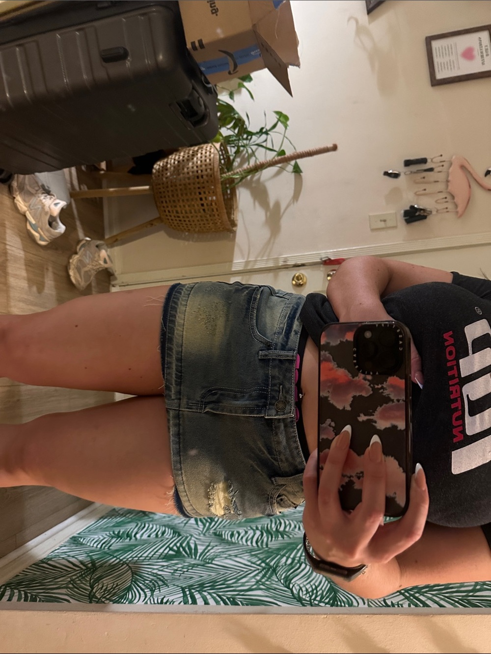 Women’s Distressed Denim skirt - Blue